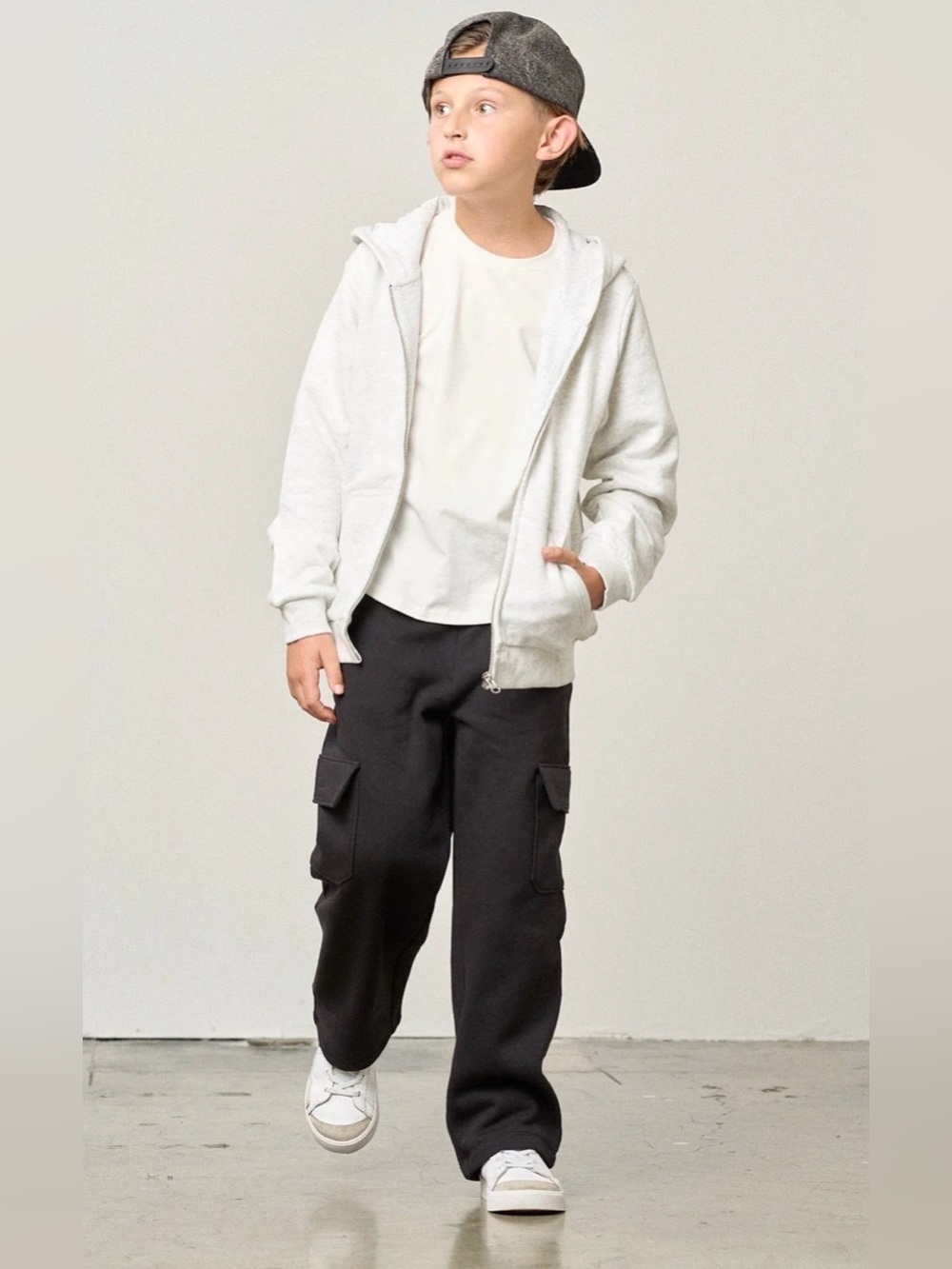 NWT Boys Little Bipsy Black Cargo Sweatpants Size 7 - Picture 3 of 8
